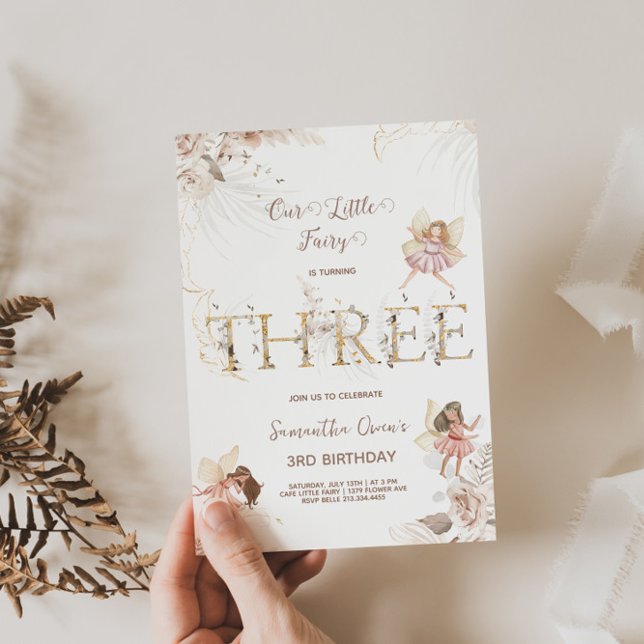 Invitation à fées Enchanter 3e anniversaire (Créateur téléchargé)