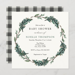 Invitation À feuillage persistant Buffalo Plaid