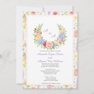 Invitation à fleur tourbillonnante