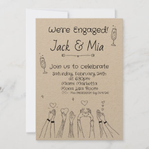 Invitation à gribouillis à main