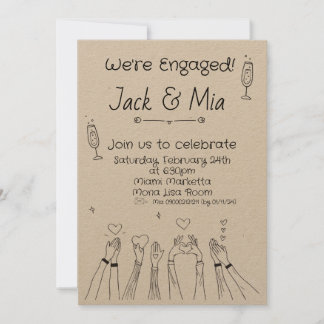 Invitation à gribouillis à main