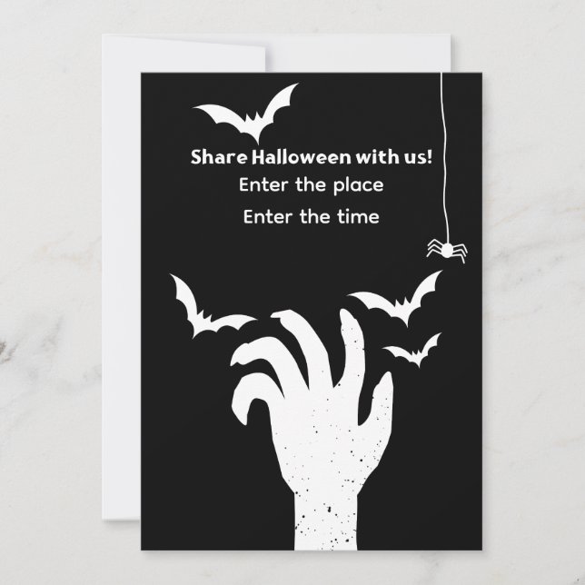 Invitation à Halloween (Devant)