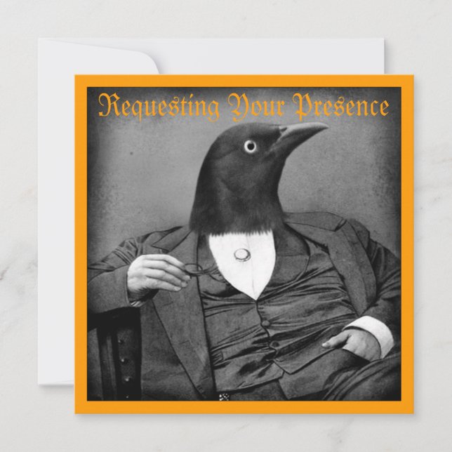 Invitation à Halloween gothique (Devant)