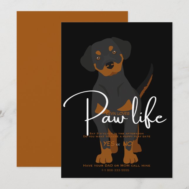 Invitation à jouer (Devant / Derrière)