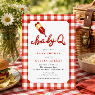Invitation à la Baby-Q Baby Shower