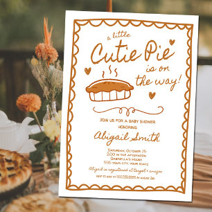 Invitation à la Baby Shower automnale Cutie Pie