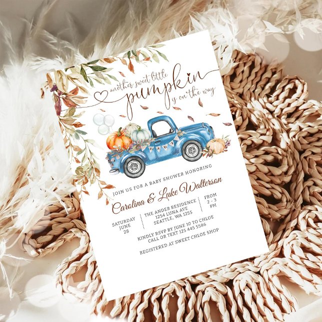 Invitation à la Baby Shower Automne Citrouille (Créateur téléchargé)