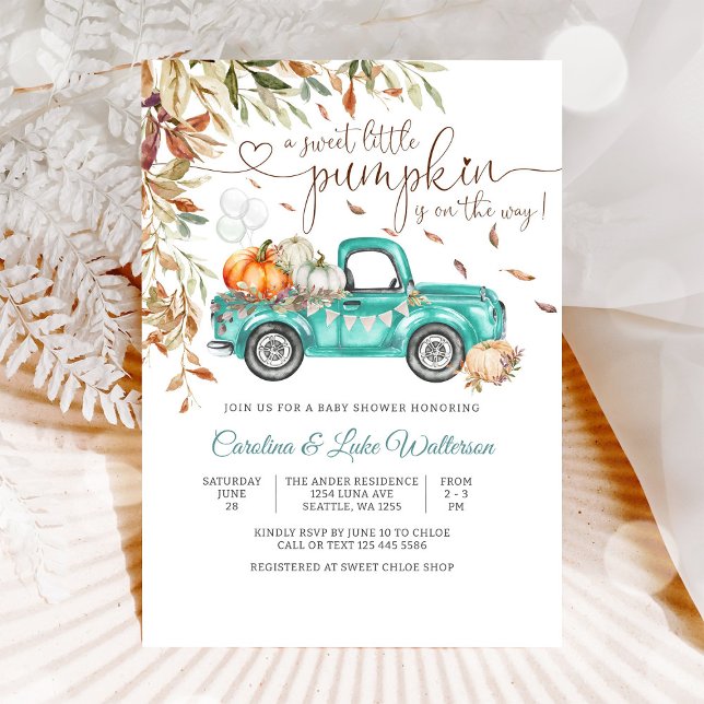 Invitation à la Baby Shower Automne Citrouille (Créateur téléchargé)
