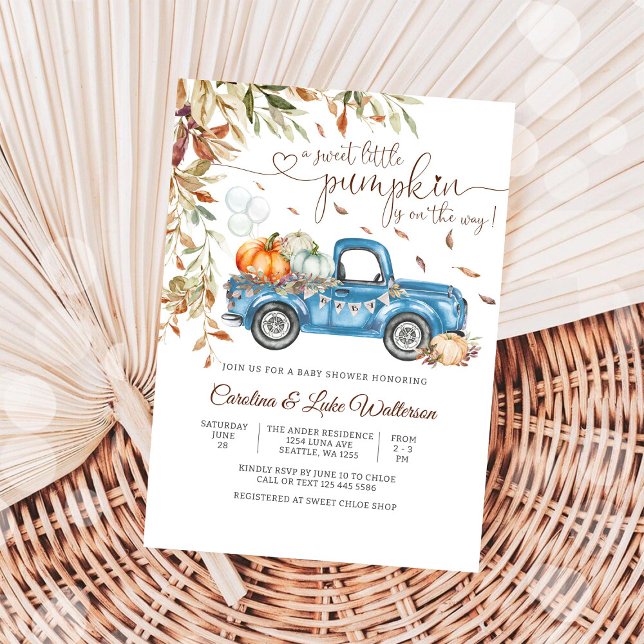 Invitation à la Baby Shower Automne Citrouille (Créateur téléchargé)