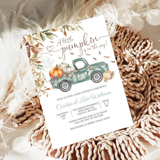 Invitation à la Baby Shower Automne Citrouille (Créateur téléchargé)