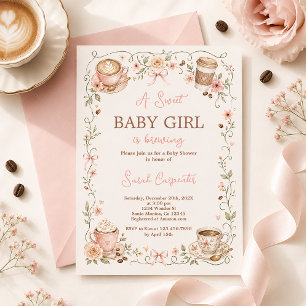 Invitation à la baby shower Baby Brewing Girl