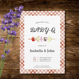 Invitation à la Baby Shower Barbecue de bébé Q