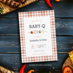 Invitation à la Baby Shower Barbecue de bébé Q