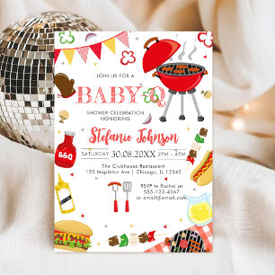 Invitation à la baby shower BBQ Children's BABY-Q
