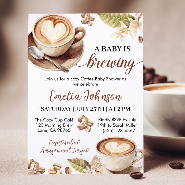 Invitation à la Baby Shower 'Bébé est en train de  (Créateur téléchargé)
