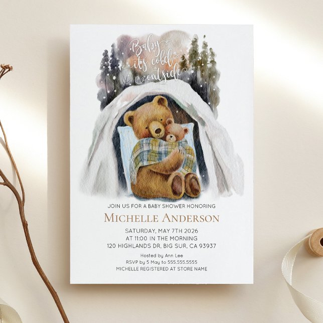 Invitation à la baby shower 'Bébé, il fait froid d (Créateur téléchargé)