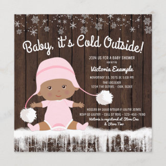 Invitation à la baby shower 'Bébé il fait froid de