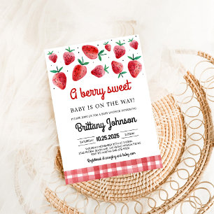 Invitation à la Baby Shower "Berry Sweet Girl"