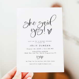 Invitation à la Baby Shower, Bohème Elle a Dit Oui