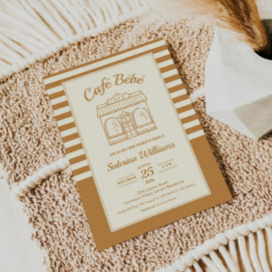 Invitation à la Baby Shower « CAFÉ BÉBÉ »