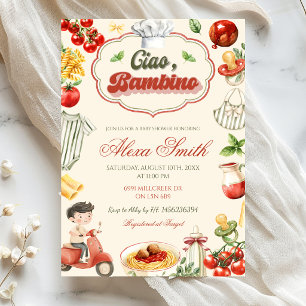 Invitation à la baby shower Ciao Bambino Boy
