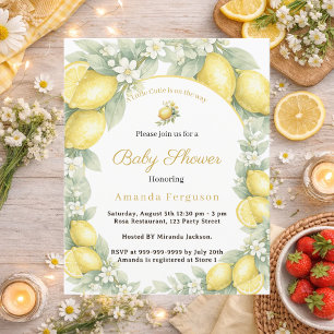 Invitation à la baby shower Citron mignon aux agru