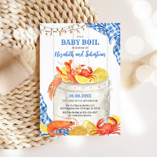Invitation à la baby shower Crawfish Seafood Boil
