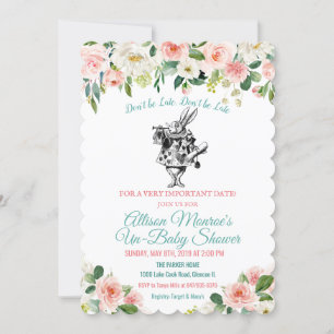 Invitation à la baby shower d'Alice au pays des me