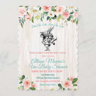 Invitation à la baby shower d'Alice au pays des me