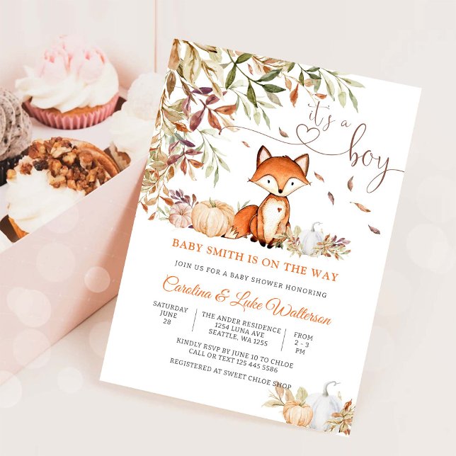 Invitation à la Baby Shower d'Autumn Fox (Créateur téléchargé)