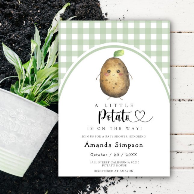 Invitation à la baby shower de Bébé Petite Pomme d (Créateur téléchargé)