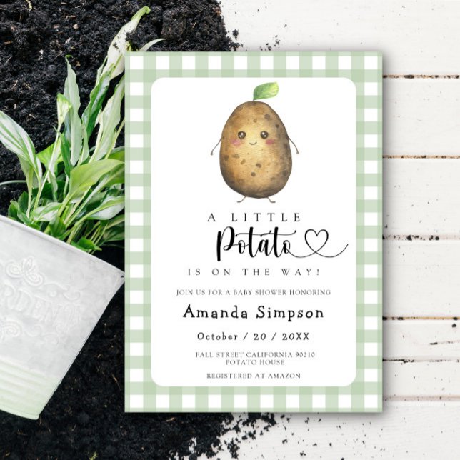 Invitation à la baby shower de Bébé Petite Pomme d (Créateur téléchargé)