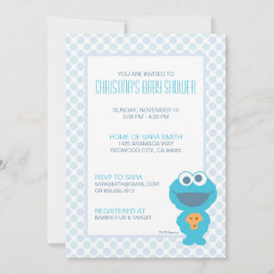 Invitation à la Baby Shower de Cookie Monster