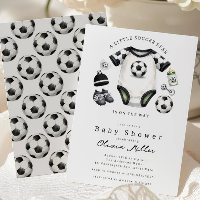 Invitation à la baby shower de foot (Créateur téléchargé)