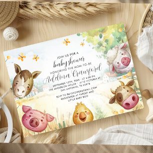 Invitation à la Baby Shower de la Petite Ferme Sua