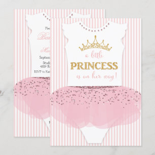Invitation à la baby shower de la petite princesse