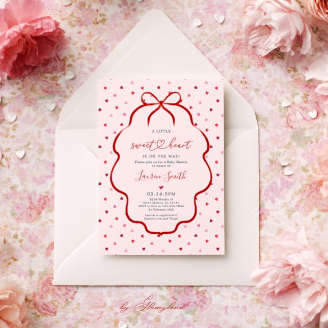 Invitation à la baby shower de la Saint-Valentin a (Créateur téléchargé)