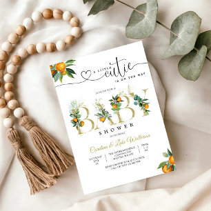 Invitation à la Baby Shower de Little Cutie Orange