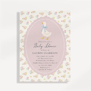 Invitation à la Baby Shower de l'Oie du Jardin de 