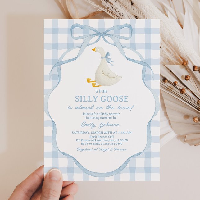 Invitation à la baby shower de l'oie et de l'oisil (Créateur téléchargé)