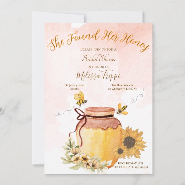 Invitation à la Baby Shower de Mariage (Devant)