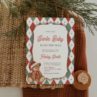 Invitation à la Baby Shower de Noël