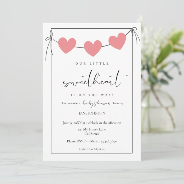 Invitation à la baby shower de notre petit chou (Debout devant)