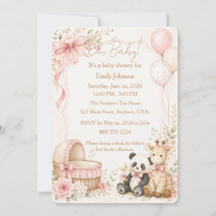 Invitation à la baby shower de Oh Baby Panda et Gi
