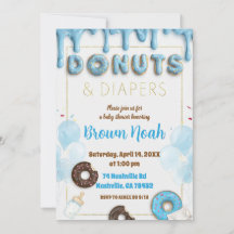 Invitation à la Baby Shower Donuts & Couches | Don