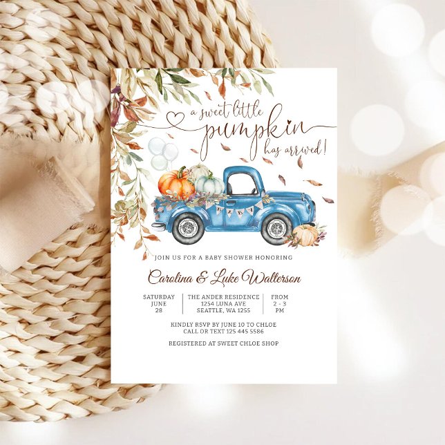 Invitation à la Baby Shower du Petit Citrouille d' (Créateur téléchargé)