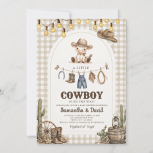 Invitation à la baby shower du petit cowboy de l'O
