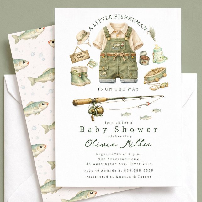 Invitation à la Baby Shower du Petit Pêcheur (Créateur téléchargé)