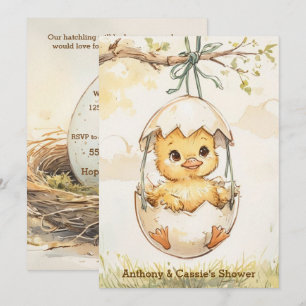 Invitation à la baby shower Ducky