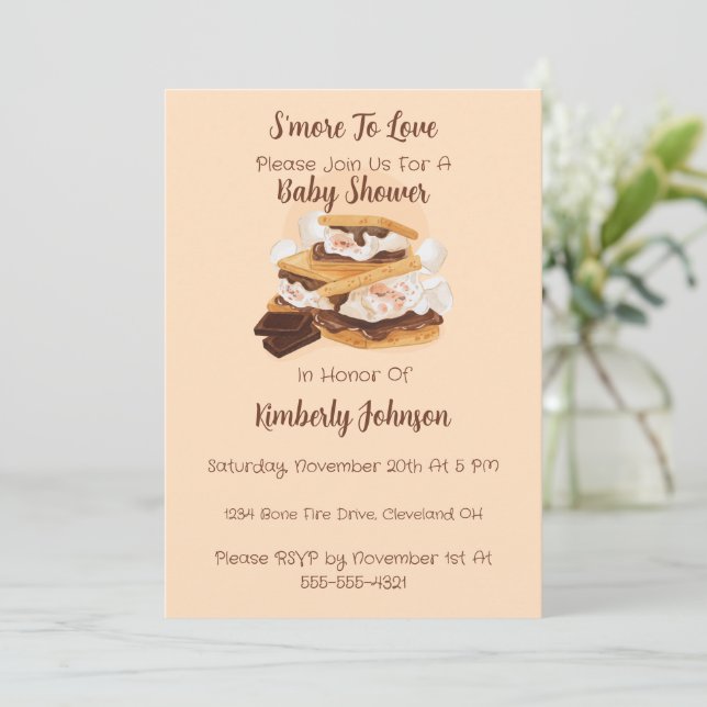 Invitation à la Baby Shower : Encore un petit câli (Debout devant)